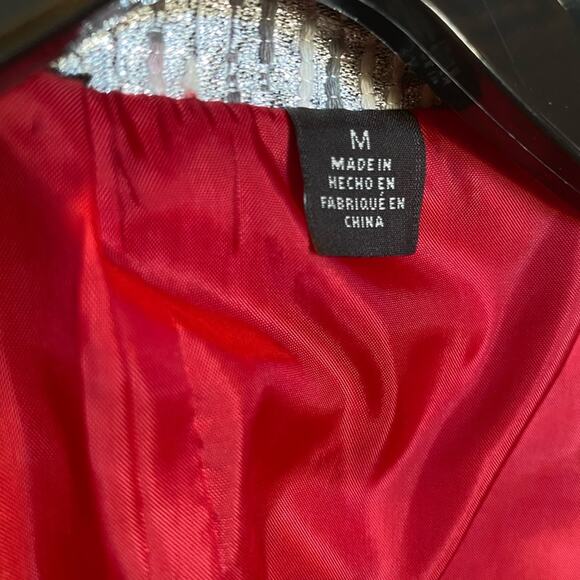 Skye's The Limit Silver Metallic Jacket Size Medium - Picture 4 of 8